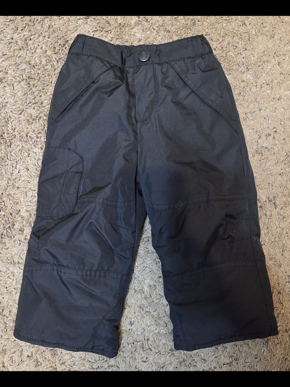 EUC Kid's Toddler London Fog Black Snow Pants Gender Neutral Size 12 Months